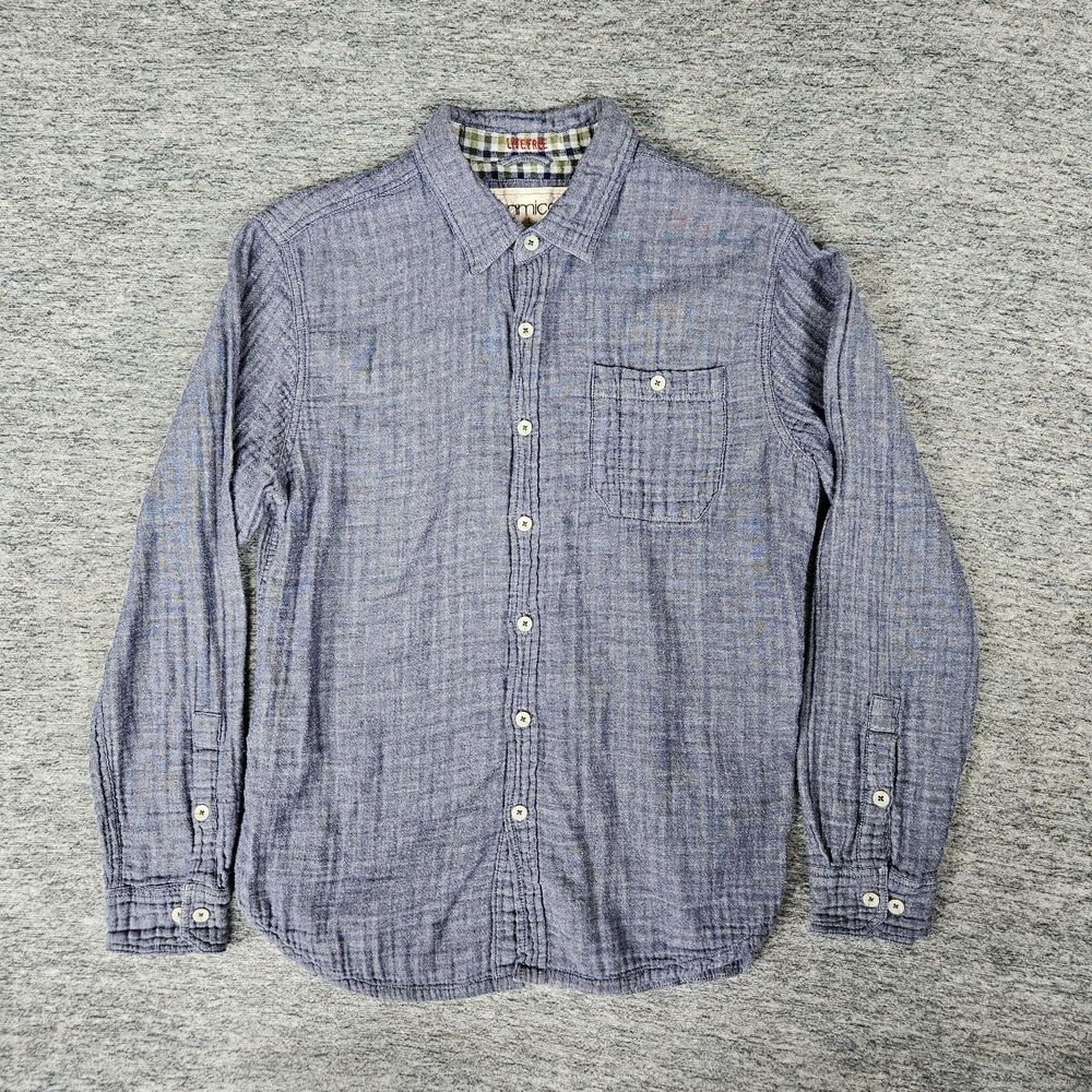 Lightweight Chambray Button-Down Shirt - Blue